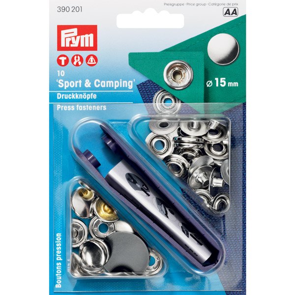 Prym trykknapper RF Ø15 mm, 10 stk, rustfri