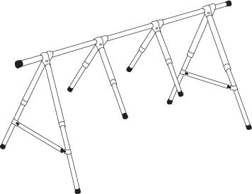 NOA, A-stativ 6 meter, Aluminium, 3,2 m benlengde