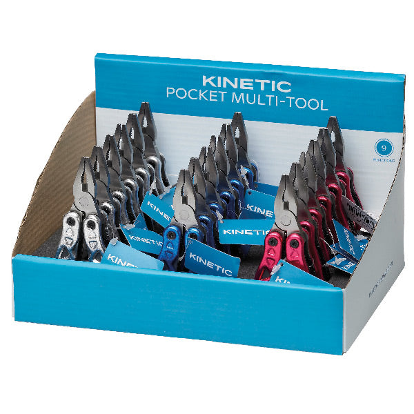 Kinetic, Taschen-Multi-Tool 9 Funktionen aus rostfreiem Stahl (versch. Farben)