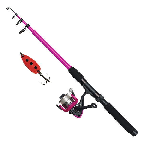 Kinetic, Kleine Viking Angelrute, Go Fishing combo, rosa, 5,6 ft, 4-20 g Wurfgewicht