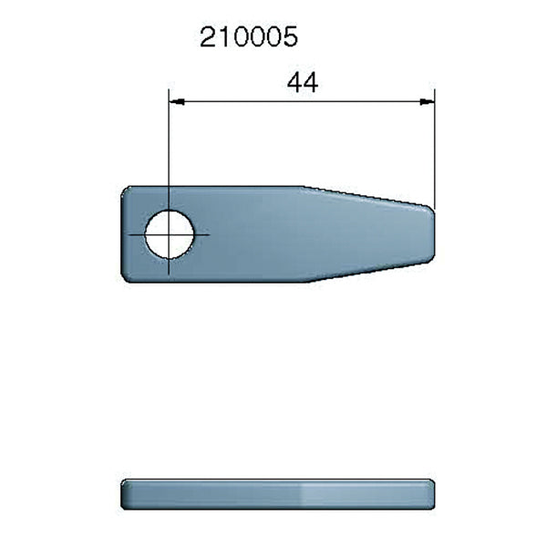 Roca skinne kort RF, 2"