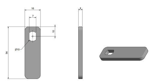 Roca, Rigel RF, rett, AISI 316