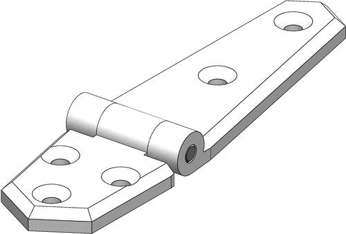 Trudesign, Scharnier lang weiß 134x35mm (2 Stück)