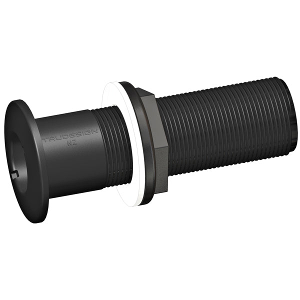 Trudesign, Skroggjennomføring lang, svart kompositt 3/4", 140 mm