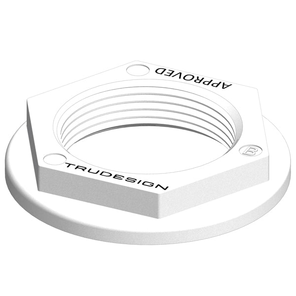 Trudesign, Mutter 1, weiß für Rumpfdurchdringung, 1"