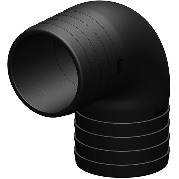 Trudesign, Ellenbogen 90°, 38mm, schwarz