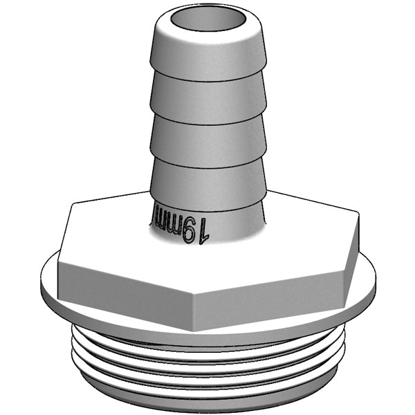 Trudesign, Schlauchverbinder 1 1/2" 19mm weiß, für Y-Ventil