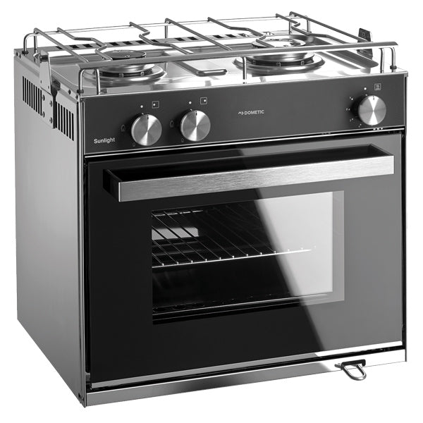 Dometic, Sunlight Gasbackofen mit 2-Flammen-Kochfeld, 28 Liter, 449 x 398 x 357 mm