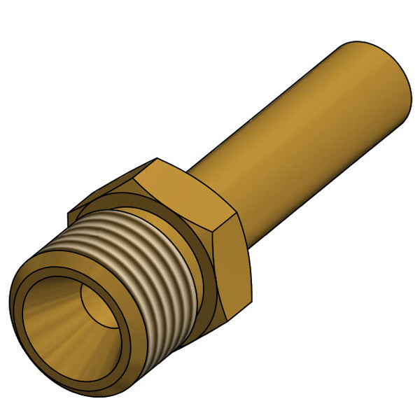 IGT, Gassrørdyse Ø8 mm - LH1/4" gjenger, Messing