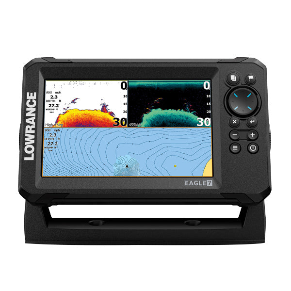 Lowrance, Eagle 7 SplitShot HD Fishfinder med svinger, 12V