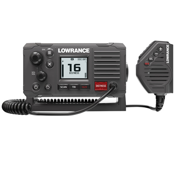 Lowrance, Link-6S VHF radio med GPS, svart, DSC klasse D, 25/1 watt