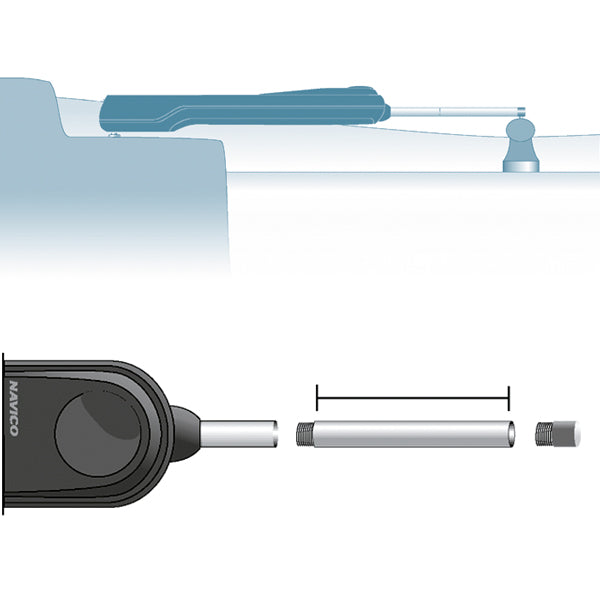 Simrad, Skyvestangforlengelse, 150 mm