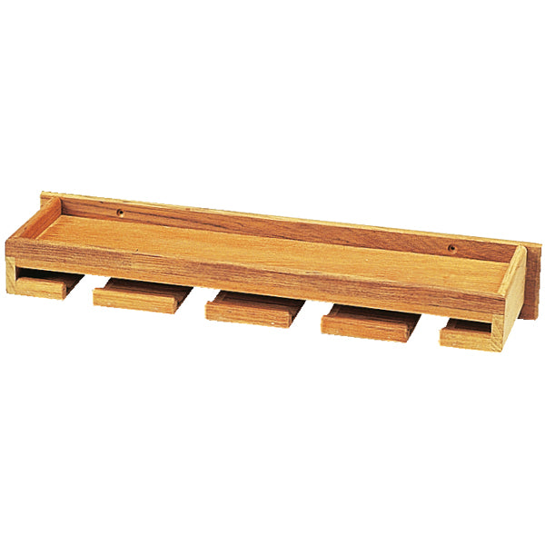 Roca, Vinglassholder med topphylle, teak, 445 mm x 130 mm x 60 mm