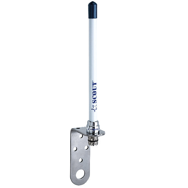 Scout KM-10 UKW-Antenne, 18 cm, mit 18 m Kabel, Winkelhalterung und Stecker, 100% wasserdicht