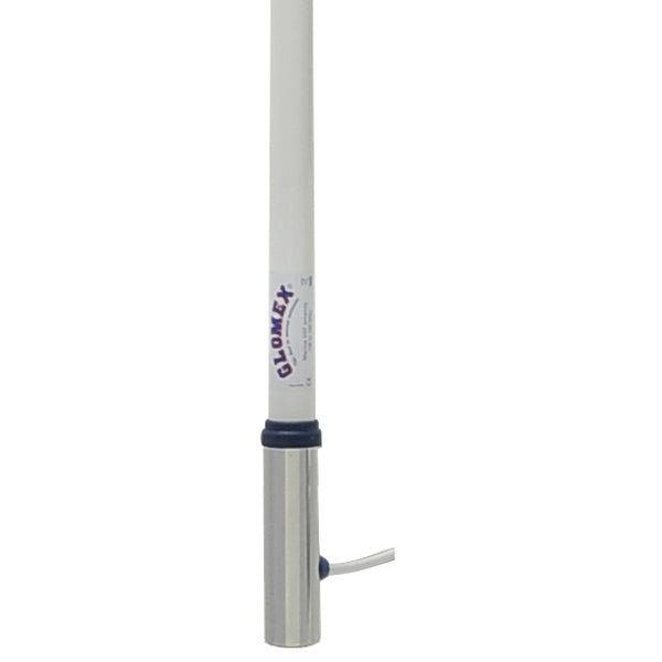 Glomex, RA1206 CR UKW-Antenne für Motorboote mit Kabel und Stecker, 240 cm, 156-162 Mhz, 6,0 dB