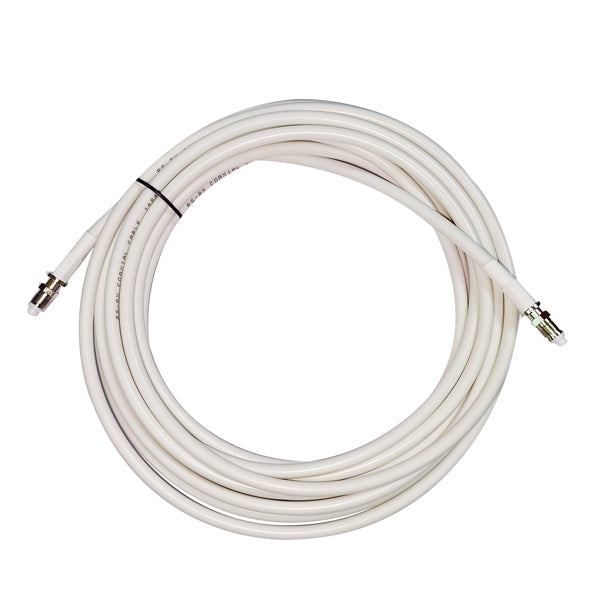 1852, VHF-kabel RG-8X lavtap hvit med FME-kontakt - 3m