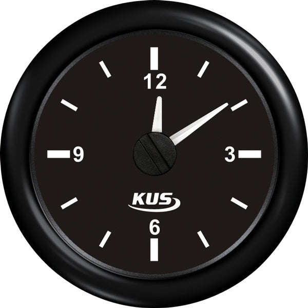 Kus, Uhr, schwarz, Tankanzeige, 12/24 V, Ø 52 mm, IP67