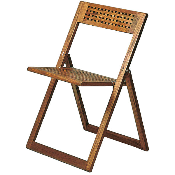 Roca, Sammenleggbar stol teak, Skipsfletting, 48 cm x 50 cm x 77 cm, Setehøyde 46 cm