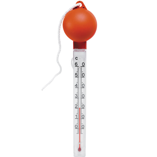 Badewasserthermometer mit schwimmender orangefarbener Kugel, 30,0 cm