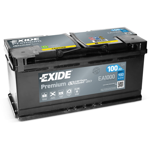 Exide, Premium-Starterbatterie, 100 Ampere, EA1000, 900 CCA, 22,6 kg