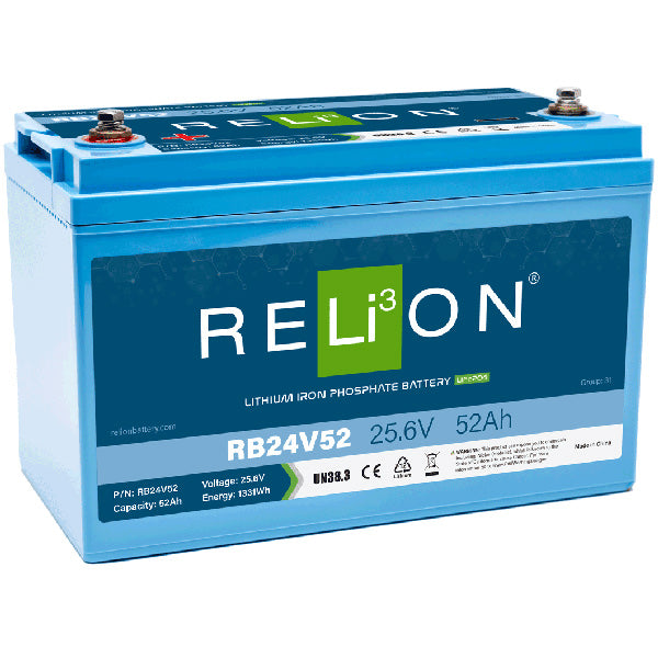 RELiON, LiFePO4 Akku RB24V52, 52Ah 25.6V, 24V, 1280W