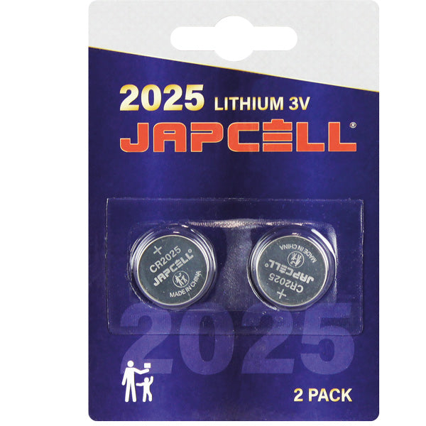 Japcell, CR2025 Lithium-Batterie 3V, 2 Stück