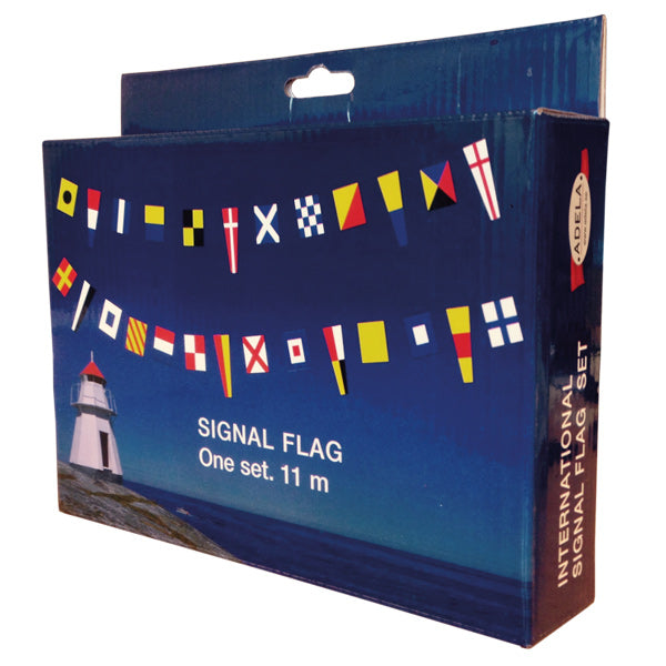 Adela, Signalflaggsett 36 stk, 11 m line, 15x18 cm flagg, 10x30 cm vimpel