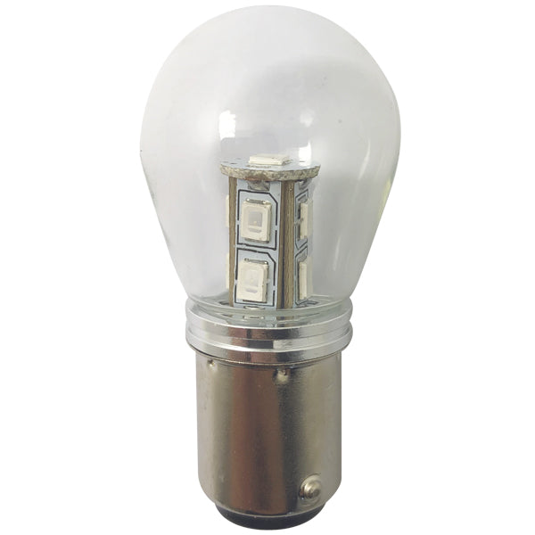 1852, LED Laterne Glühbirne BAY15D Ø25x48mm 10-36Vdc Grün, 2 Stück