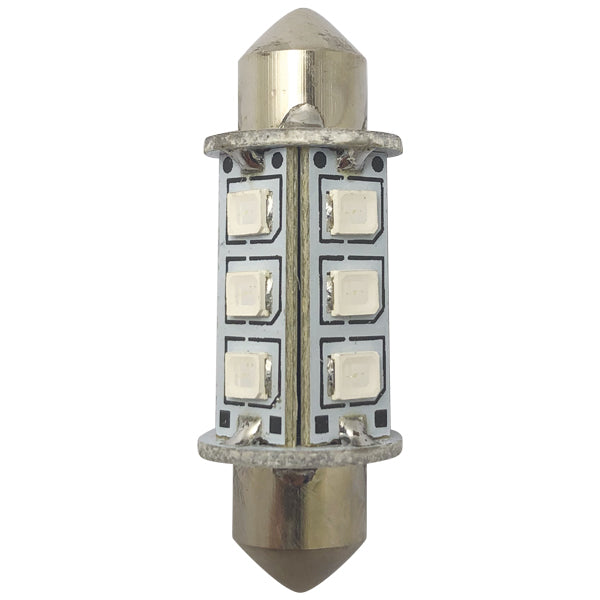 1852, LED-Pinol-Lampe 37mm 10-36Vdc grün, 2 Stück, 1,2 W, 120 Lumen