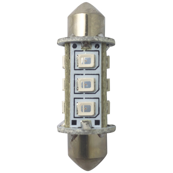 1852, LED-Laterne Pinol-Birne 37mm 10-36Vdc rot, 2 Stück, 1,2 W, 120 Lumen