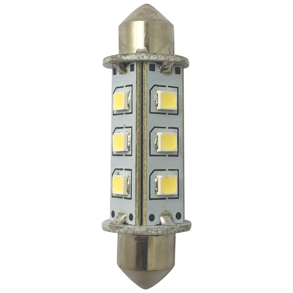 1852, LED-Navigationsbirne, 42 mm, 10-36 Vdc, 2 Stück, 6000 Kelvin, 120 Lumen