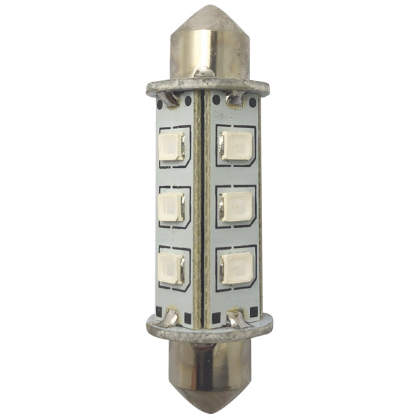 1852, LED-Pinol-Lampe 42mm 10-36Vdc grün, 2 Stück, 1,2 W, 120 Lumen