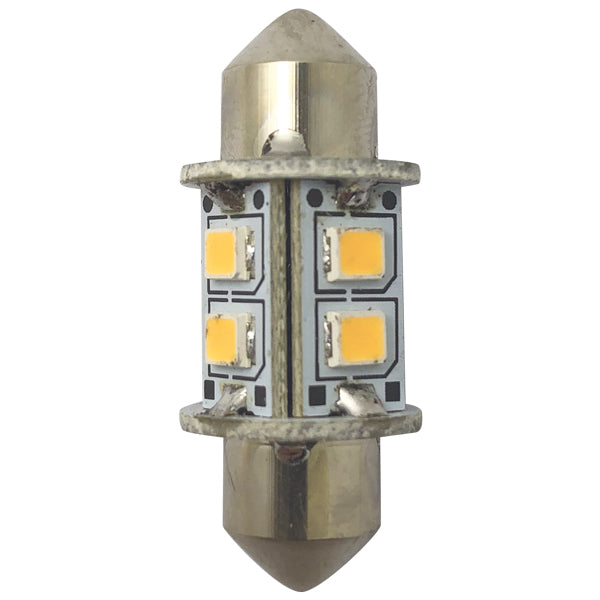 1852, LED Pinol Birne 31mm 10-36Vdc Omni, 2 Stück, 0.8 W, 2700K, 70 Lumen