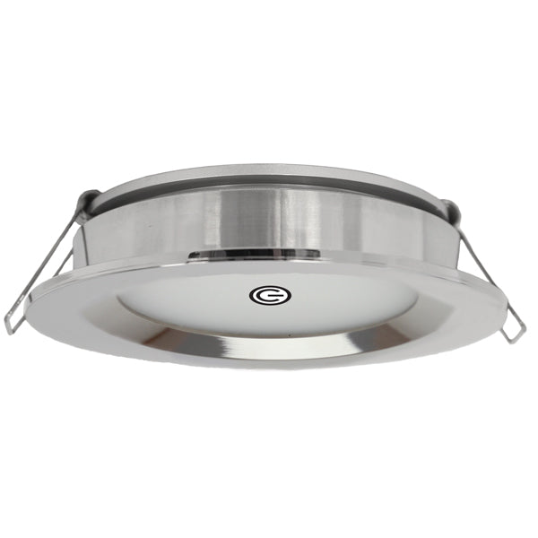 Casolux, Maria stor RF innebygd spot, rustfritt stål, touch, 10-32V, IP65, 3000K, 255 lumen, Ø 70 mm, 3W, Ø 86 mm