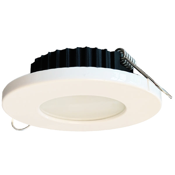 Casolux, Rikke innbyggingsspot 10-32V, hvit plast, IP65, 3000K, 70 lumen, Ø 72 mm