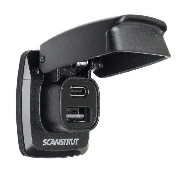 ScanStrut, Flip-Pro USB-A &amp; USB-C-lader, vanntett, 12-24V, IPX4