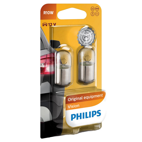 Philips, Globe pære BA15S 12V 10W blister 2 stk