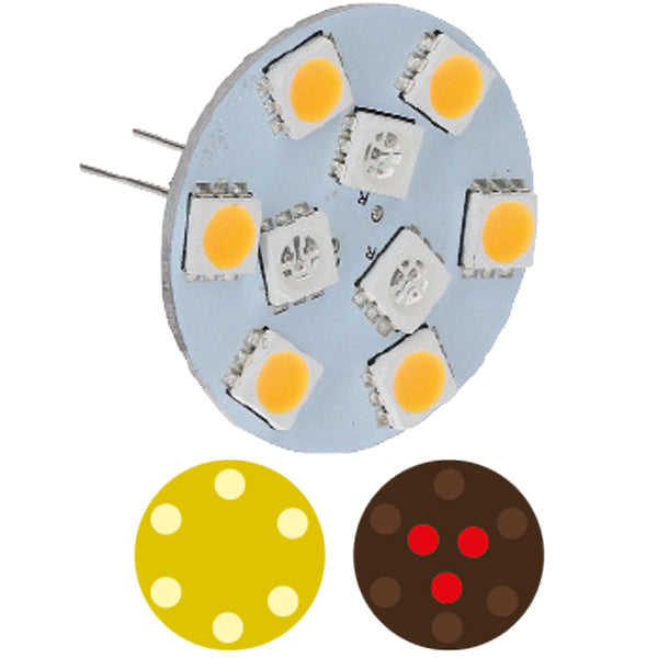 Nautecled, G4 Zweifarb-LED-Scheinwerfer - Taschenstecker, 10-35V, 2700K, 80 Lumen