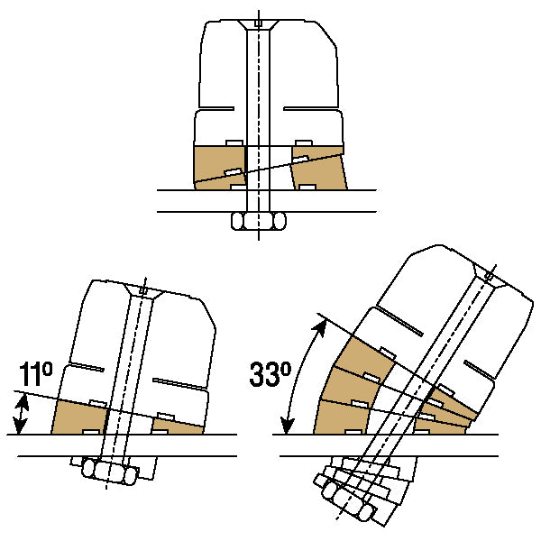 Ronstan, Medium underlagssett, svart (2 stk.)