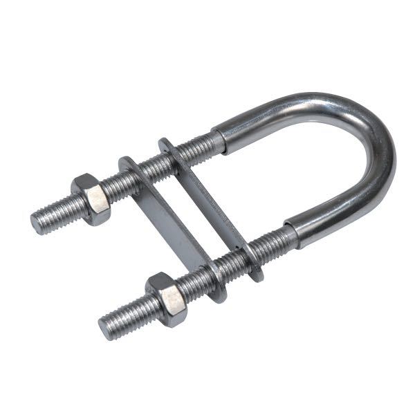 1852, U-stag RF bolt Ø10mm - avstand 50mm, AISI 316, T: 75mm, Ø: avstivning 12mm