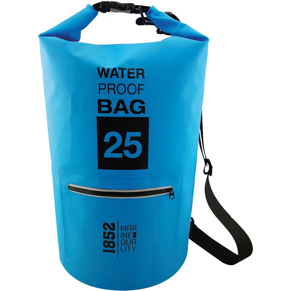 1852, Wasserdichte Tasche blau, 25L mit Schulterriemen und Frontfach