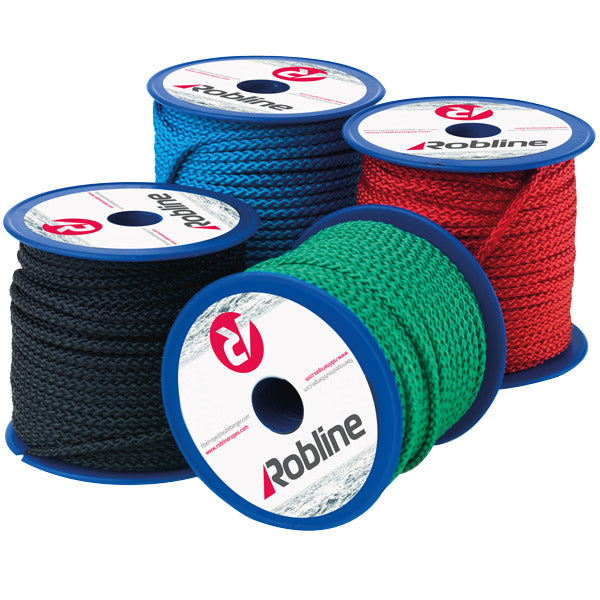 Robline, Mini Polyester Flaggline 3mm, 10 ruller x 20m, Blå, 150 kg