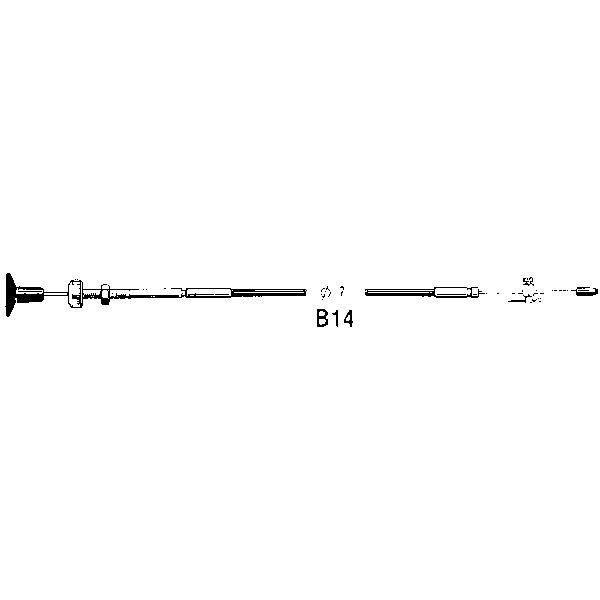 Ultraflex, Stoppkabel 22 fot, 70 mm slaglengde, L13