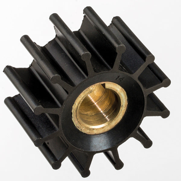 Jabsco, Impeller 4568-0003B, Aksel Ø 16 mm, Høyde 32 mm, Nitril/Messing, Ø 57 mm, 12 Blader