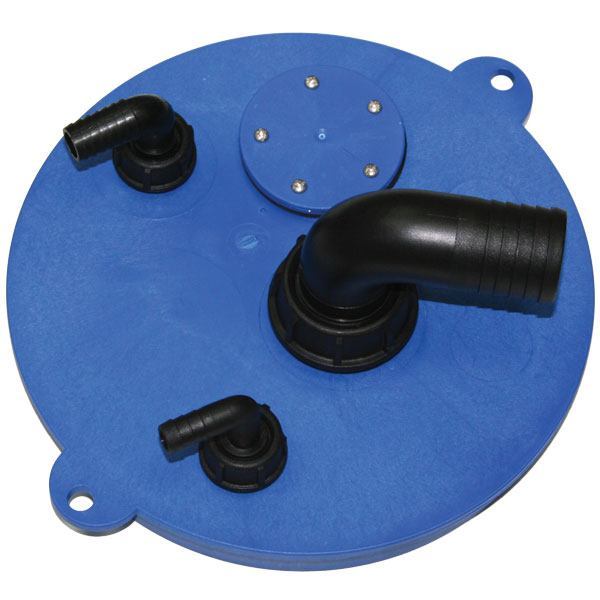 Nuova Rade, Inspektionsdeckel für Wassertank, Blau, 37-108 Liter - 10 mm Dicke