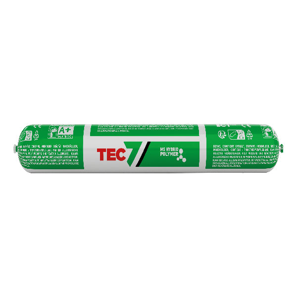 Tec7, Transparent MS-polymer lim/fugemasse hvit, 400 ml