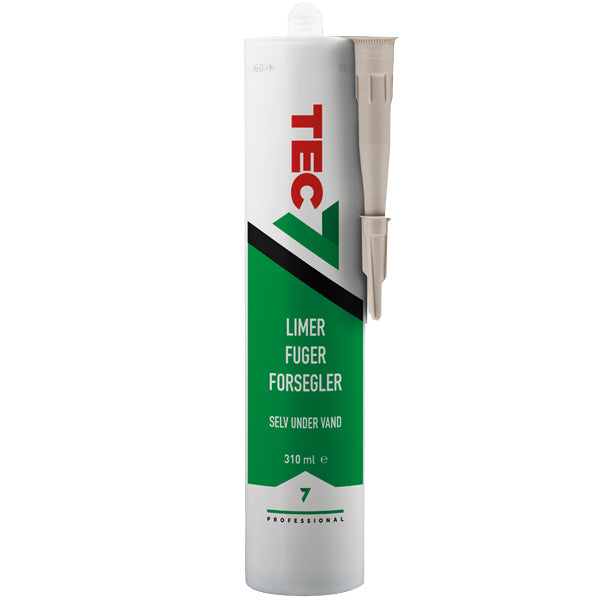 Tec7, Universallim, fuge og sealer, 310ml beige, Matgodkjent