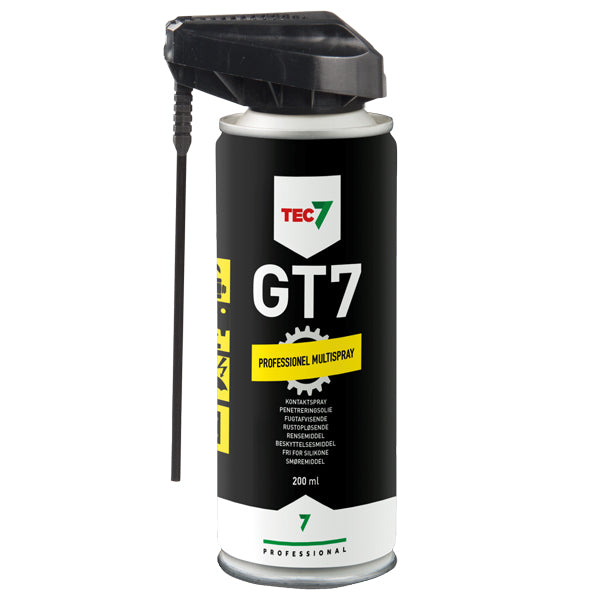 Tec7, GT7 Universalspray, 200 ml - Fuktighetsavvisende, Rustfjerner, Penetrerende olje, Smøremiddel, Kontaktspray