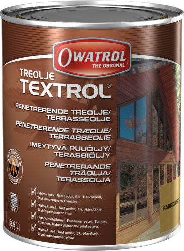 Owatrol, Terrasseolje Textrol med UV-filter, 2,5L