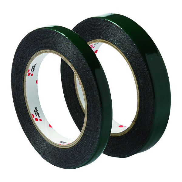 Dobbeltklebende PE-skumtape, 19mm x 5m, svart, -40 til +100 °C